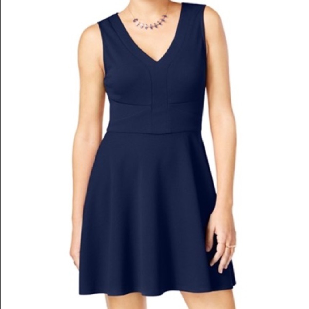 NAVY Blue Mini City Studio Dress